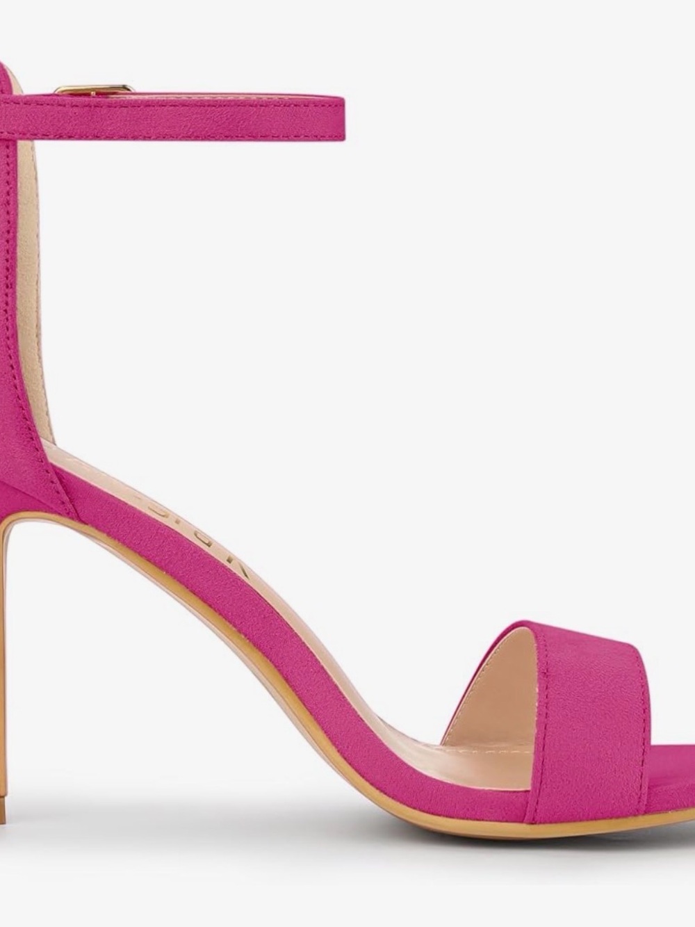 NWOB JustFab Pink Ankle-Strap Stiletto Sandals